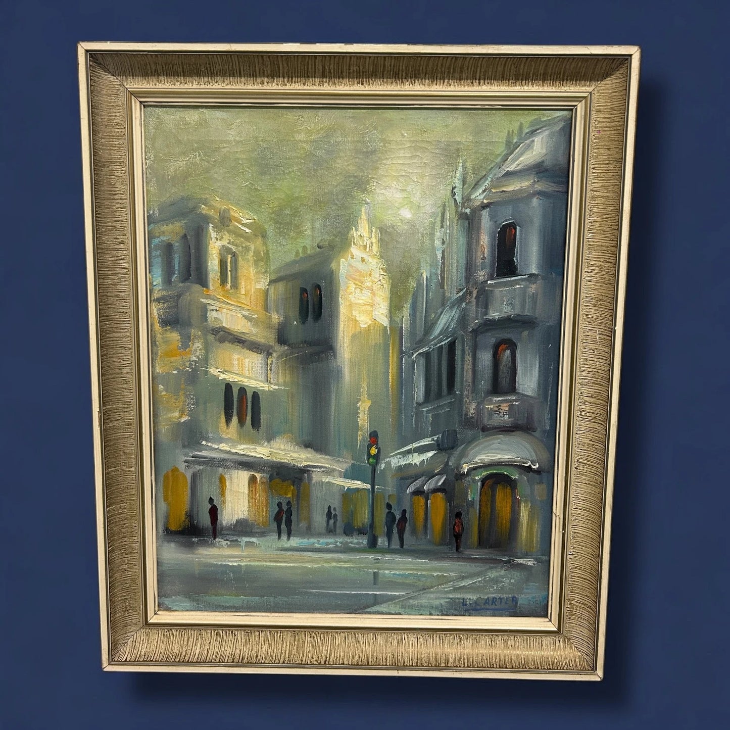 Mid Century Parisian Oil Painting