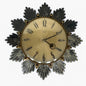 Mid Century Modern Brass Sunburst Metamec Wall Clock
