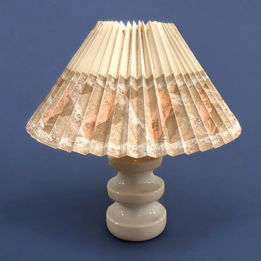 Mid Century Farmhouse Pleated Shade Ceramic Table Lamp