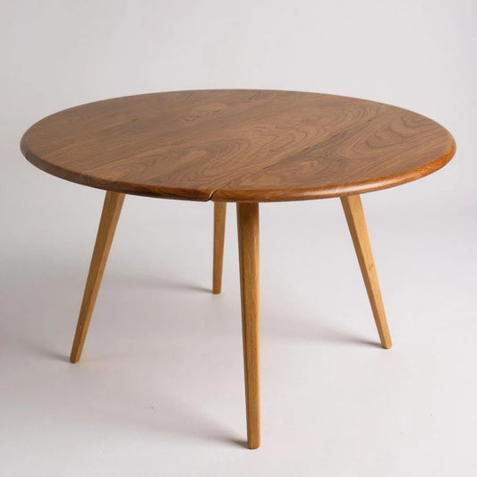 Mid Century Modern Ercol Elm Drop Leaf Extending Dining Table