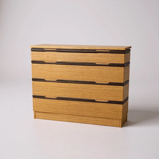 Mid Century Avalon Teak Chest of Drawers – 4 Drawer Vintage Dresser