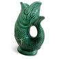Vintage Green Glug Jug – Fish Shaped Ceramic Gurgle Jug