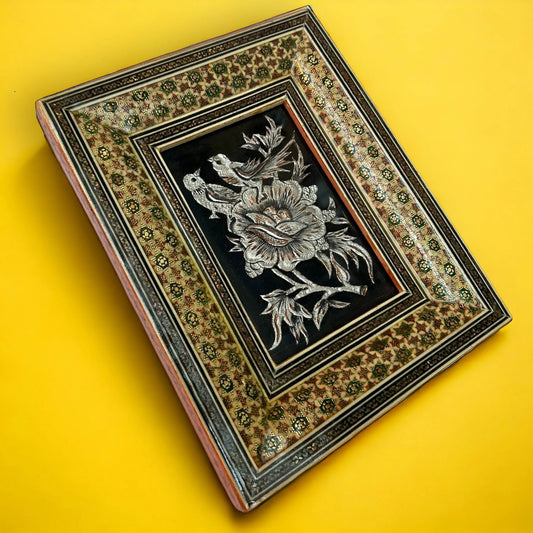 Vintage 1950s Persian Copper Mosaic Framed Art
