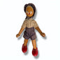 Mid Century Modern Carved Wood Polish Peg Doll Collectable