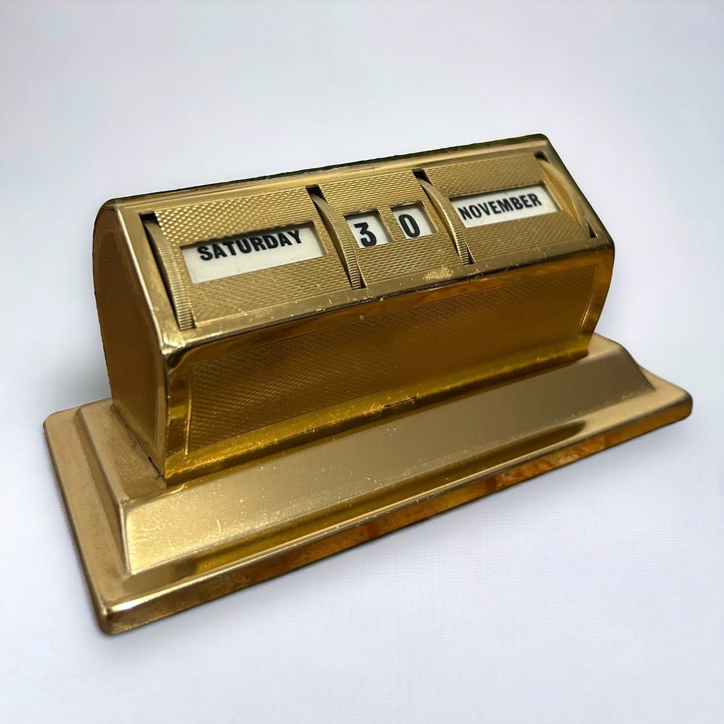 Mid Century Brass Perpetual Calendar
