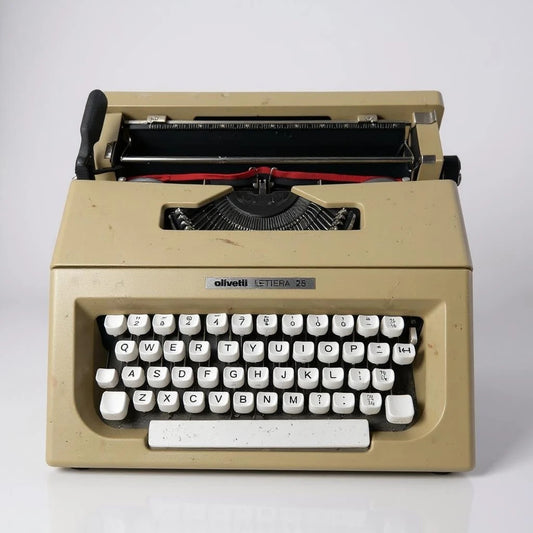 Mid Century Modern Olivetti Lettera 25 Portable Typewriter
