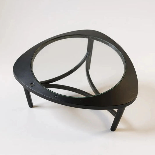G Plan Triangular Coffee Table with Glass Insert – Mid-Century Modern