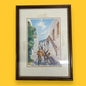 Vintage 1970s Italian watercolour painting
