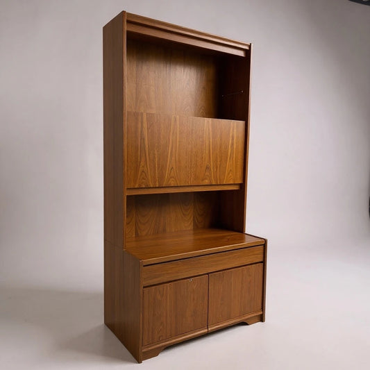 Mid Century William Lawrence Highboard – Teak Display Cabinet Sideboard