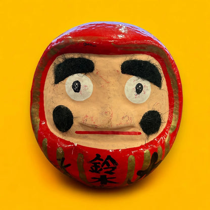 Vintage 1970s Paper Mache Daruma Doll