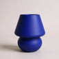Vintage 90s cobalt blue mushroom habitat glass lamp