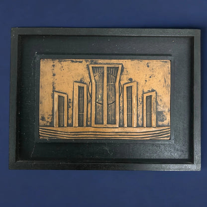 Mid Century Asian Style Brutalist Painting