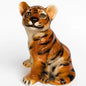 Vintage Italian Ceramic Tiger Cub Figurine – Hand-Painted Mid-Century Modern