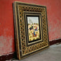 Vintage 1960s Persian Khatam Art Mosaic Watercolour Painting