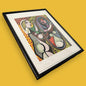 Vintage 90s Pablo Picasso Abstract Framed Art