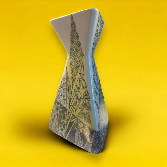 Mid Century Swedish Triangla Vase