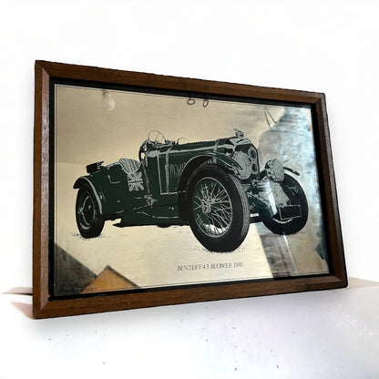 Vintage 1970s Bentley Car Wall Mirror