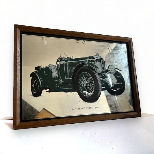Vintage 1970s Bentley Car Wall Mirror