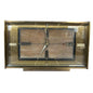 Mid Century Modern Metamec Brass and Lucite Marble Table Clock