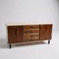 Mid Century Modern Space Age and Rosewood Norwegian Small Sideboard Credenza Cabinet