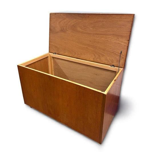 Mid Century Teak Wood Storage Blanket Box