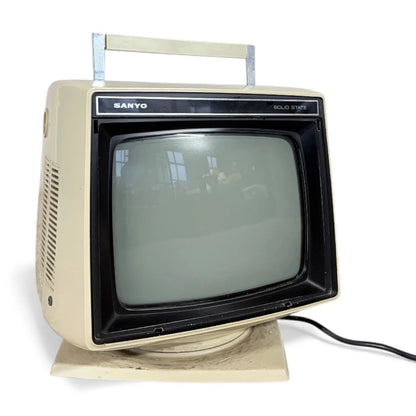 Sanyo Space Age Portable Television – 1970s Solid State CRT TV, Untested, Display Prop
