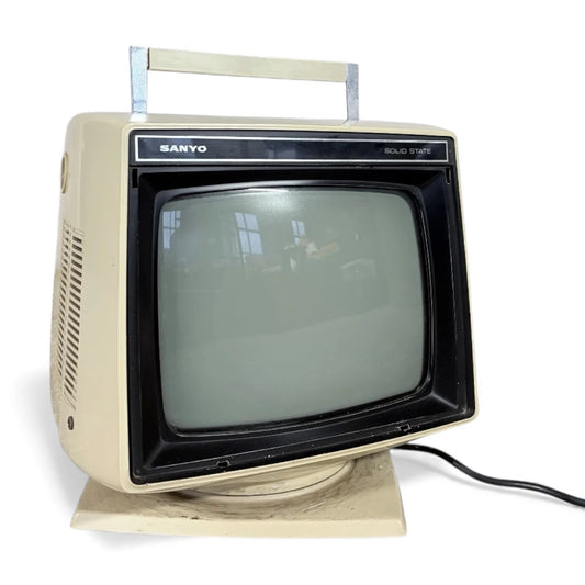 Sanyo Space Age Portable Television – 1970s Solid State CRT TV, Untested, Display Prop