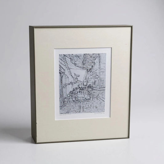 Vintage 1970s Vincent Van Gogh Café Terrace at Night Framed Lithograph