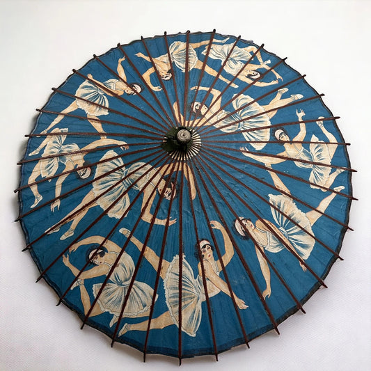 Vintage 1960s Chinese Ballet Dancers Parasol