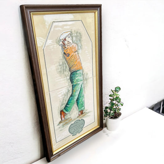 Vintage 1970s Golf Majolica Tiles