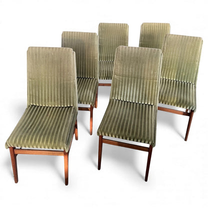 Alfred Cox Dining Chairs – Mid Century Vintage Set of Six Teak Chairs