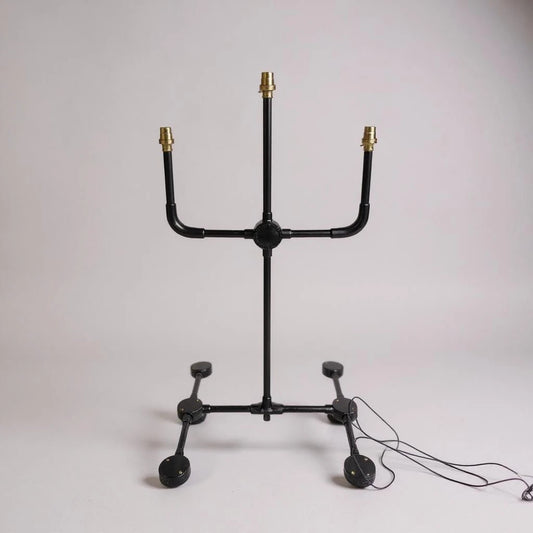 Mid Century Brutalist Industrial-Style Quad Arm Floor Lamp Base