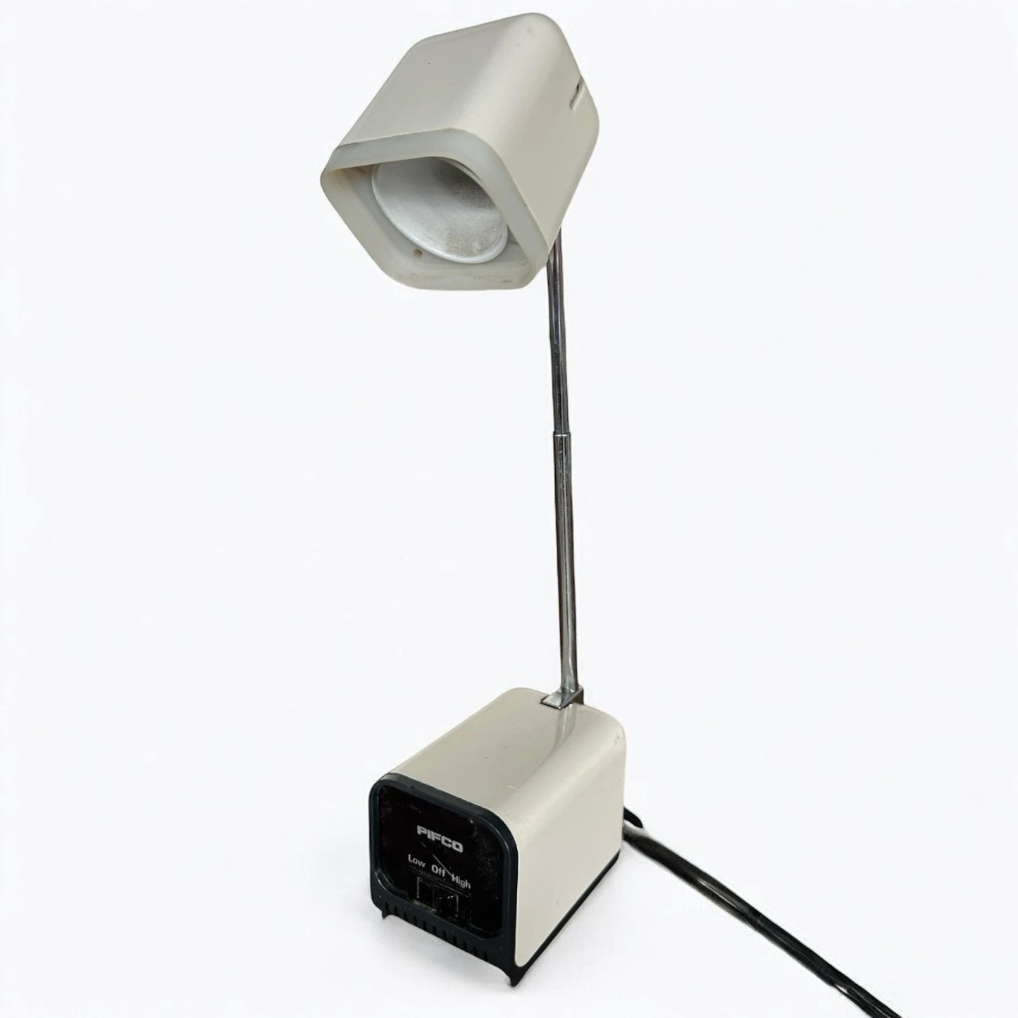 Mid Century Modern Space Age Pifco White Telescopic Table Lamp