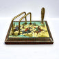 Vintage 1960s Persian Khatam Art Letter Rack