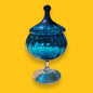 Mid century Italian glass lidded vase