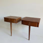 Mid Century Modern Schreiber Floating Shelves Bedside Cabinets