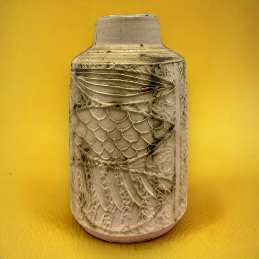 Mid century carn Cornish pottery troika style vase