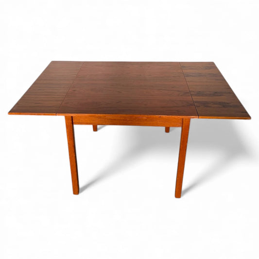 Danish Teak Extending Square Dining Table – Mid-Century Scandinavian Design