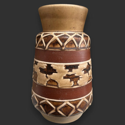 Mid Century Brown West German Vase