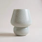Mid Century Modern Murano Swirl White Mushroom Glass Table Lamp
