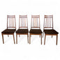 Set of 4 Elliott’s of Newbury High Back Teak Dining Chairs – Mid-Century