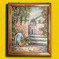 Vintage 1970s Mediterranean Scene Oil Painting