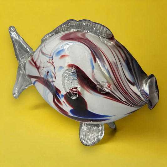 Vintage 1970s Murano Glass Fish Sculpture