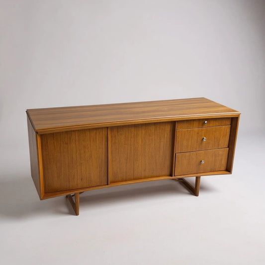 Vintage Mid-Century Lebus Teak Sideboard Cabinet Credenza