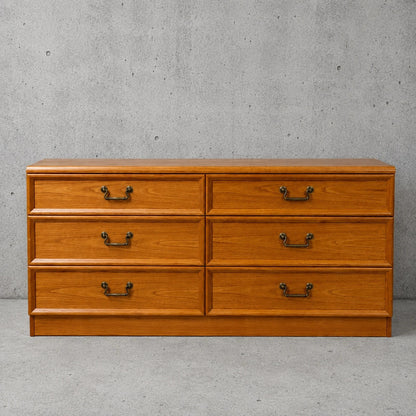 Vintage G Plan Oak Low Chest of Drawers Sideboard Storage Cabinet