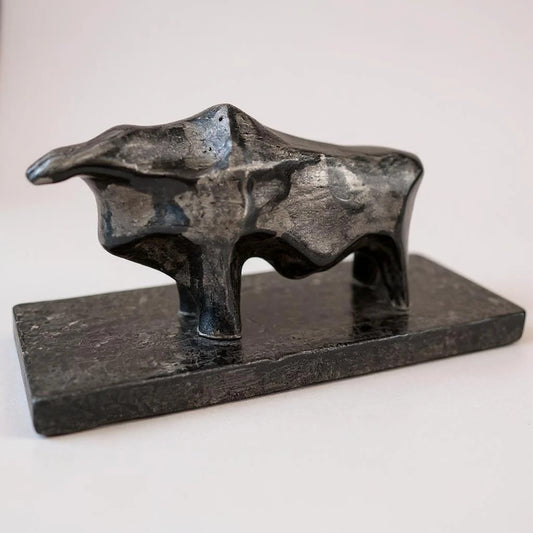 Mid Century Modern Brutalist Art Swedish Bull Pottery
