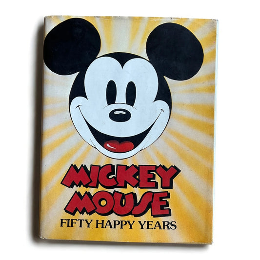 Vintage Disney Mickey Mouse Fifty Happy Years Hardback Book