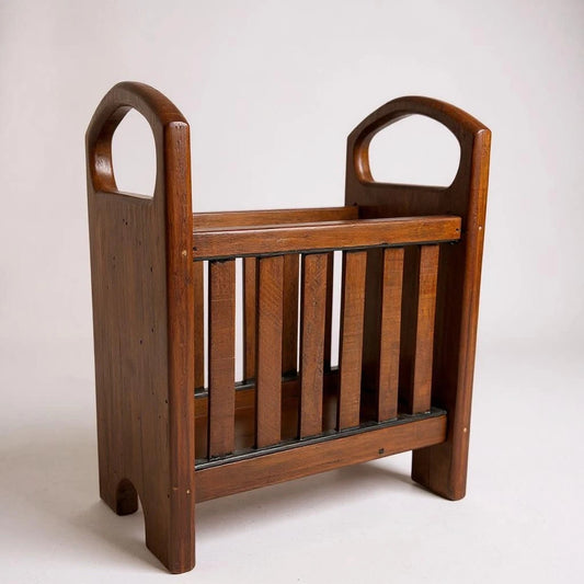 Mid Century Modern Teak Fence Magazine Rack