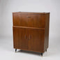 Mid Century Modern Walnut Drinks Cocktail Cabinet