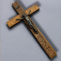 Antique Handcarved Wood Jesus Crucifix